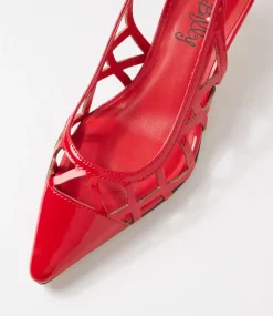 Women I LOVE BILLY Heels-Vanter Dark Red Patent Pu Heels
