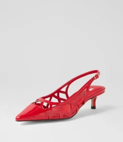Women I LOVE BILLY Heels-Vanter Dark Red Patent Pu Heels