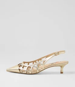 Women I LOVE BILLY Heels-Vanter Pale Gold Heels
