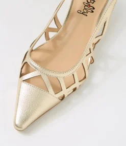 Women I LOVE BILLY Heels-Vanter Pale Gold Heels