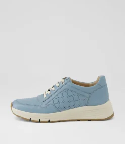 Women SUPERSOFT Comfort|Sneakers-Varrina Light Denim Leather Sneakers