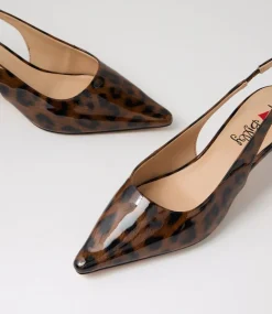 Women I LOVE BILLY Heels-Varsai Leopard Patent Pu Heels