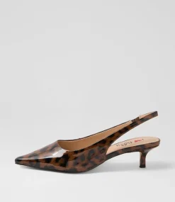 Women I LOVE BILLY Heels-Varsai Leopard Patent Pu Heels