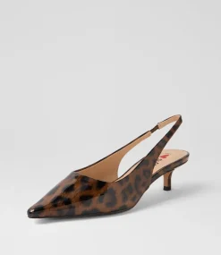 Women I LOVE BILLY Heels-Varsai Leopard Patent Pu Heels