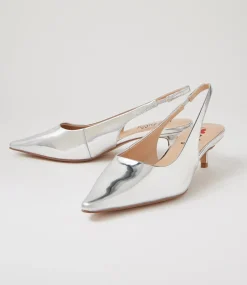 Women I LOVE BILLY Heels-Varsai Silver Mirror Heels