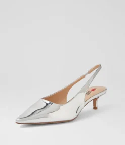 Women I LOVE BILLY Heels-Varsai Silver Mirror Heels