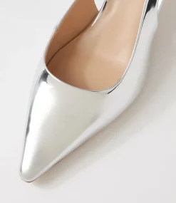 Women I LOVE BILLY Heels-Varsai Silver Mirror Heels