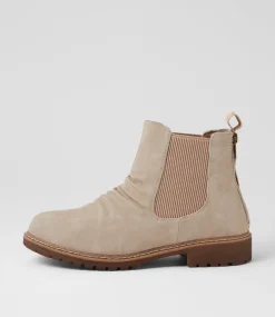 Women I LOVE BILLY Boots-Veleen Misty Nubuck Pu Chelsea Boots