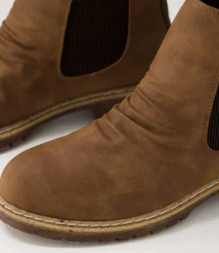 Women I LOVE BILLY Boots-Veleen Whiskey Nubuck Pu Chelsea Boots