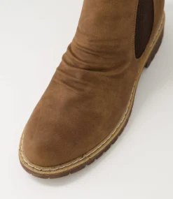Women I LOVE BILLY Boots-Veleen Whiskey Nubuck Pu Chelsea Boots