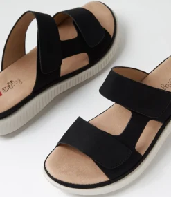 Women I LOVE BILLY Flats|Sandals-Vertinda Black Sandals
