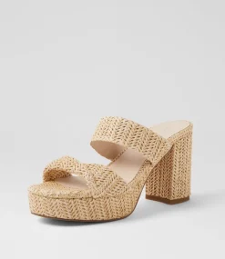 Women TOP END Heels|Sandals-Vessah Natural Synthetic Raffia Sandals