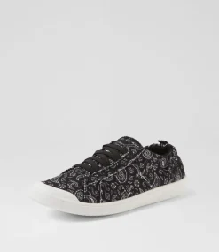 Women BLOWFISH Sneakers-Vex Black Bandana Canvas Sneakers