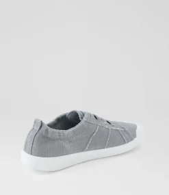 Women BLOWFISH Sneakers-Vex Fog Grey Washed Linen Sneakers