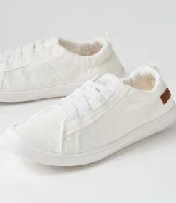 Women BLOWFISH Sneakers-Vex White Petal Linen Sneakers