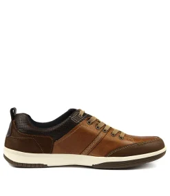 COLORADO Sneakers|Casuals-Victor Tan-Brown Leather Sneakers