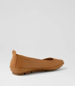 Women SUPERSOFT Comfort|Flats-Victorie Dark Tan Leather Flat Shoes
