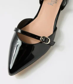 Women I LOVE BILLY Flats-Vinda Black Patent Pu Flat Shoes
