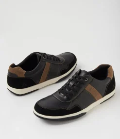 COLORADO Sneakers|Casuals-Vitor Black Leather Sneakers