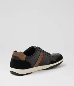 COLORADO Sneakers|Casuals-Vitor Black Leather Sneakers