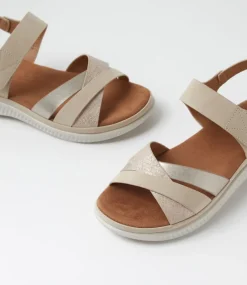 Women I LOVE BILLY Flats|Sandals-Vollisse Taupe Multi Sandals