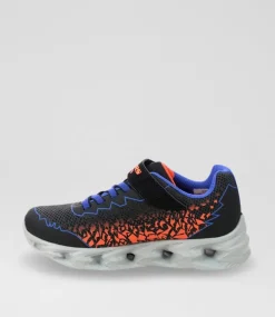 SKECHERS Sport School Shoes-Vortex 2 Toddler Black Blue Orange Sneakers