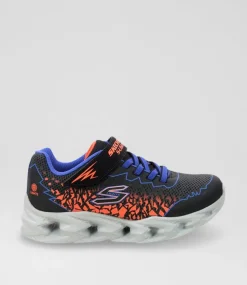 SKECHERS Sport School Shoes-Vortex 2 Toddler Black Blue Orange Sneakers