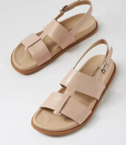 Women DIANA FERRARI Flats|Sandals-Vulli Latte Natural Leather Sandals