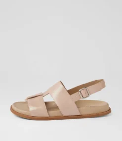 Women DIANA FERRARI Flats|Sandals-Vulli Latte Natural Leather Sandals