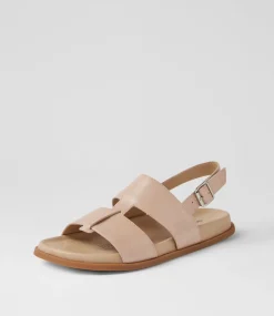 Women DIANA FERRARI Flats|Sandals-Vulli Latte Natural Leather Sandals