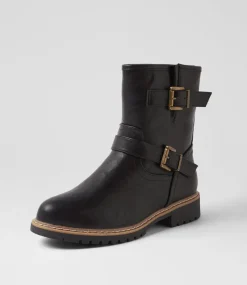 Women I LOVE BILLY Boots-Vulmo Black Crush Ankle Boots