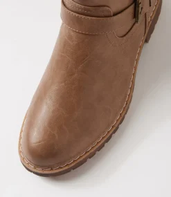 Women I LOVE BILLY Boots-Vulmo Taupe Crush Ankle Boots