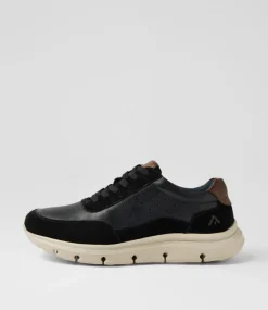 COLORADO Casuals-Wakoa Black Suede Leather Lace Up Flats