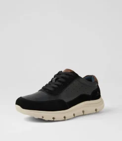 COLORADO Casuals-Wakoa Black Suede Leather Lace Up Flats