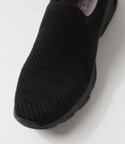 Women SUPERSOFT Comfort|Sneakers-Walking Black Knit Sneakers