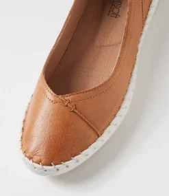 Women SUPERSOFT Comfort|Flats-Wayson Dark Tan Leather Ballet Flats