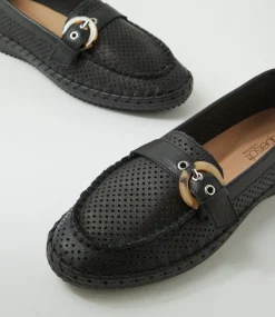 Women SUPERSOFT Comfort|Flats-Wealthy Black Leather Flat Shoes