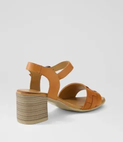 Women DIANA FERRARI Heels|Sandals-Whells Tan Leather Sandals