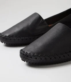 Women SUPERSOFT Comfort|Flats-Whitnei Black Leather Flat Shoes