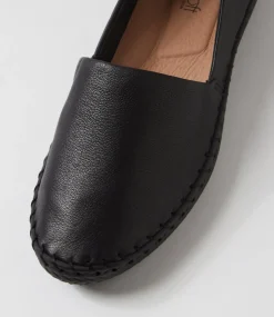 Women SUPERSOFT Comfort|Flats-Whitnei Black Leather Flat Shoes