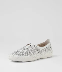 Women SUPERSOFT Comfort|Flats-Willow White Leather Flat Shoes