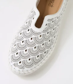 Women SUPERSOFT Comfort|Flats-Willow White Leather Flat Shoes