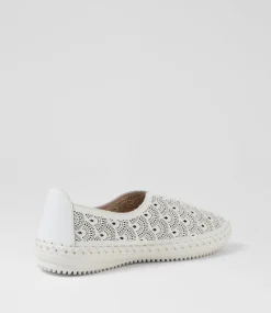 Women SUPERSOFT Comfort|Flats-Willow White Leather Flat Shoes
