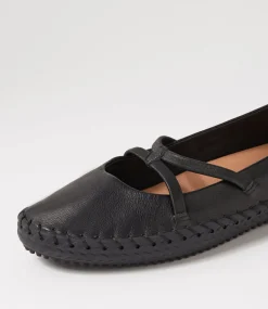 Women SUPERSOFT Comfort|Mary Janes-Wonderful Black Leather Flat Shoes