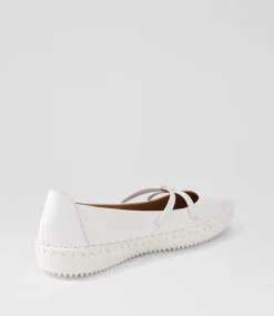 Women SUPERSOFT Comfort|Mary Janes-Wonderful White Leather Flat Shoes