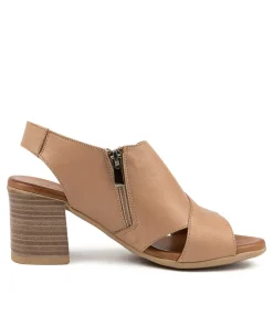 Women DIANA FERRARI Heels|Sandals-WONDIR PALE TAUPE LEATHER