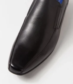 COLORADO Dress Shoes-Wright Black Leather Flats