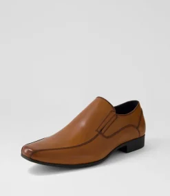 COLORADO Dress Shoes-Wright Cognac Leather Flats