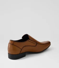 COLORADO Dress Shoes-Wright Cognac Leather Flats