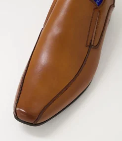 COLORADO Dress Shoes-Wright Cognac Leather Flats